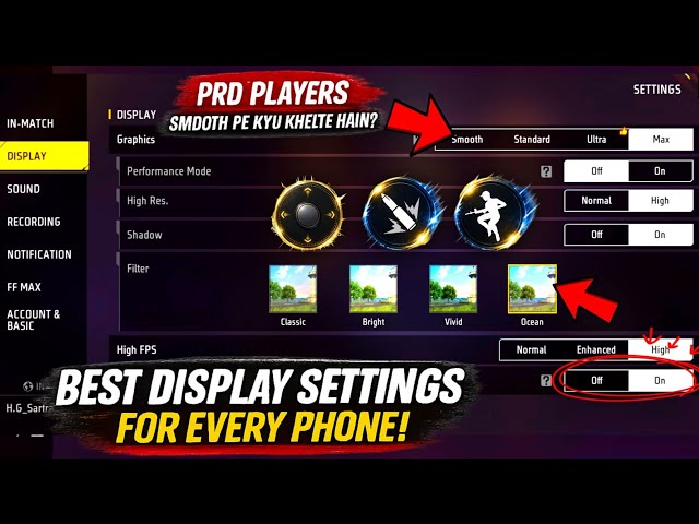 BEST DISPLAY SETTINGS FOR EVERY PHONE | Free Fire settings 2026 |