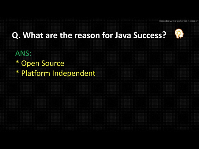 Q#5, Java Interview Questions What are the reason for Java Success? in Hindi
