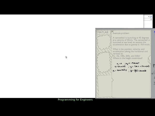Solving problems with programming 3 - Physics cannonball problem