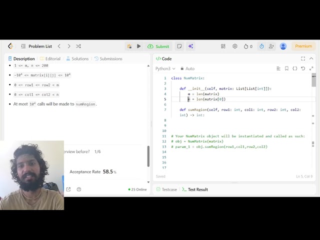 LeetCode 304 - Range Sum Query 2D Immutable | 2D Prefix Sum Explained in Python
