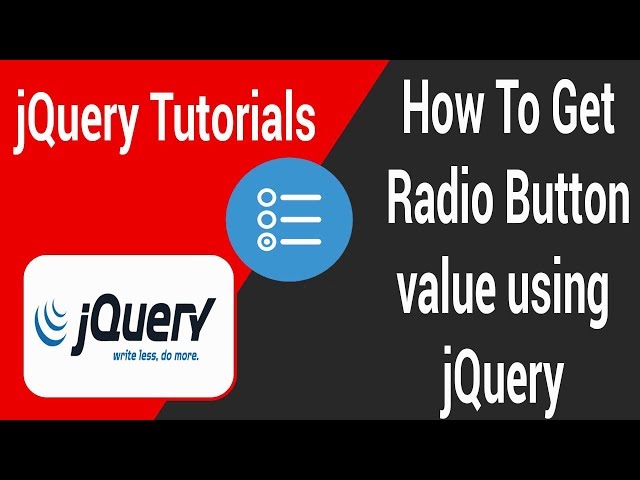 How To Get Radio Button value using jQuery in Tamil