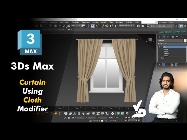 Autodesk 3ds Max | Create Curtains Using Cloth Modifier