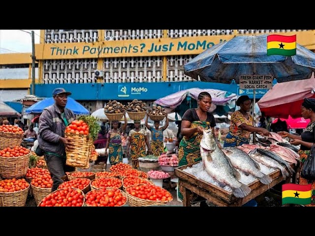 COST OF LIVING IN ACCRA GHANA WEST AFRICA 2026. KANESHIE FRESH FOOD MARKET ACCRA