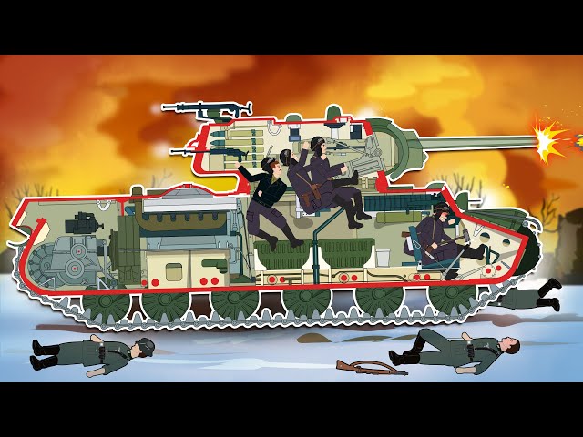 Vida dentro de un tanque KV-1 de la Segunda Guerra Mundial (Sección transversal)
