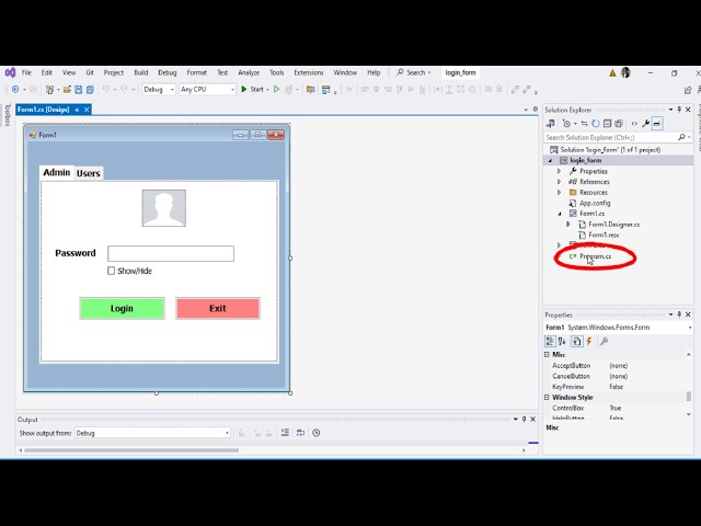 How to Change the Startup Form in C# Windows Forms (Visual Studio 2022)