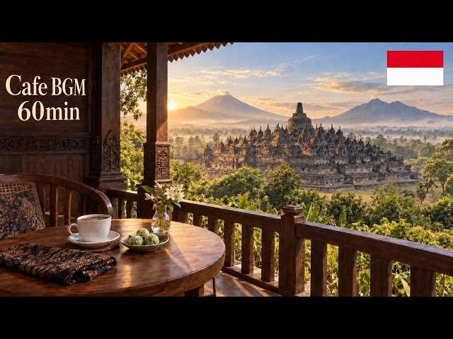 Borobudur Temple Indonesia Morning Jazz & Bossa Nova for Study, Work & Focus | 60min Cafe BGM
