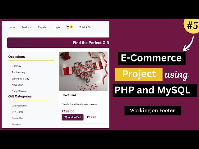 E-Commerce Website Project Using PHP & MySQL |Admin & User Panel| Payment Gateway | Footer - 5