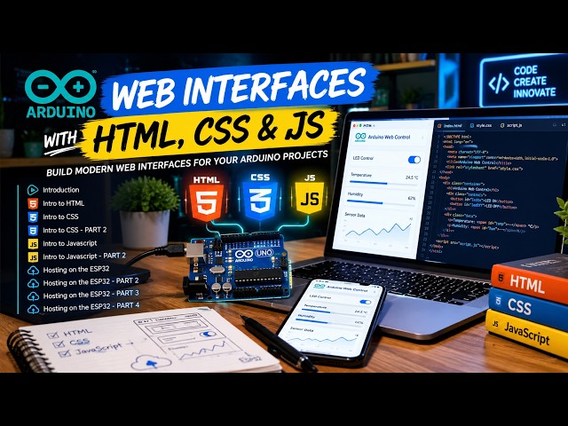 🔥 Arduino Web Interfaces with HTML, CSS & JavaScript | ESP32 Web Server Tutorial