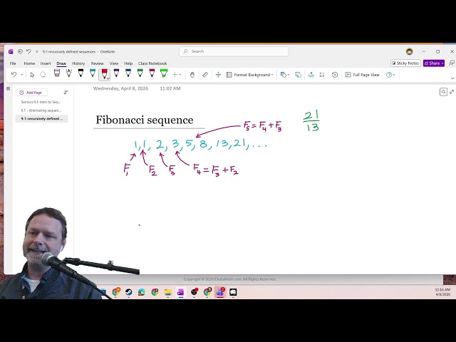 Recursive sequences and the Fibonacci numbers