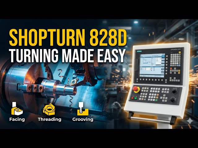 How to Create ShopTurn Program for Siemens 828D Turning | Facing, Contour, Threading & Grooving
