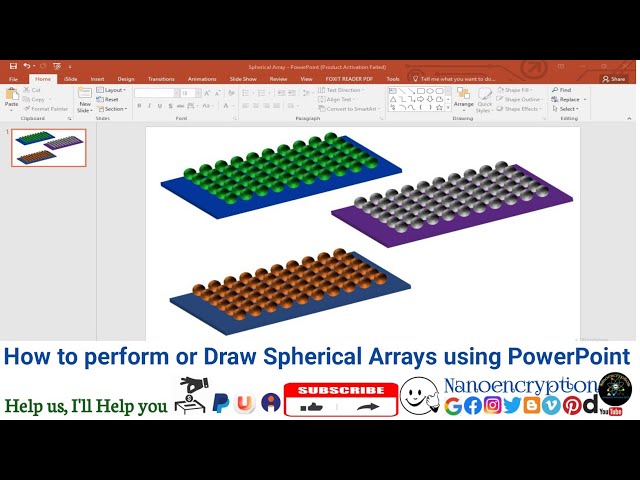 Perform or Draw Spherical Arrays using PowerPoint