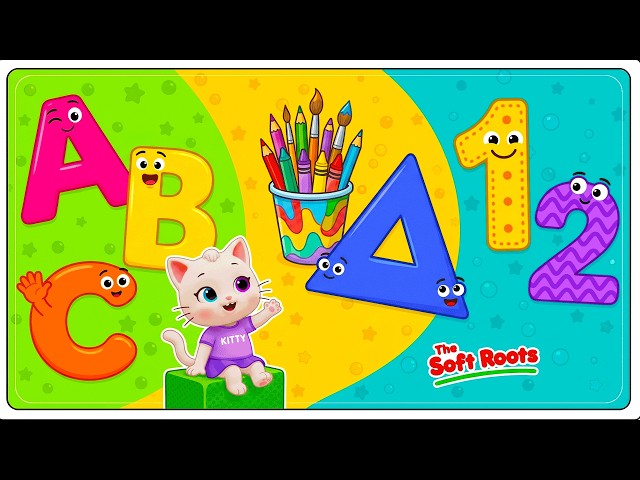 Preschool Learning activities for 3 year olds at home | Learn ABC Phonics Shapes Numbers Colors 🌈