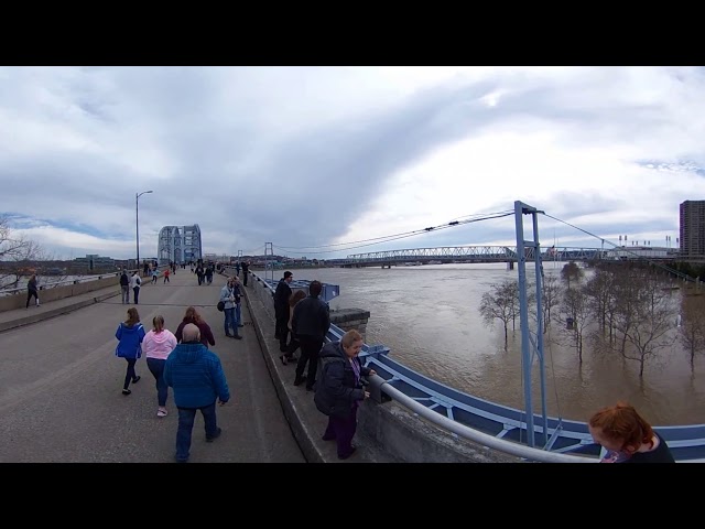 FULL 360 DEGREE - 2018 Cincinnati Ohio River Flood - 59 Feet High