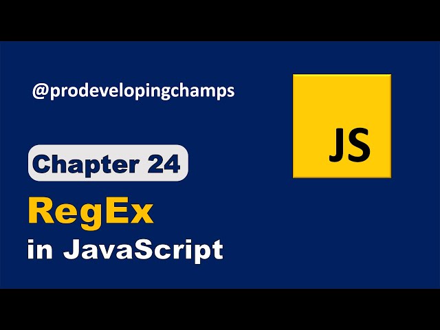 Regular Expressions in JavaScript | Regex | JavaScript full course #24