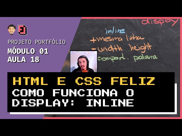 Como funciona o display: inline | Mód01 - Aula 18