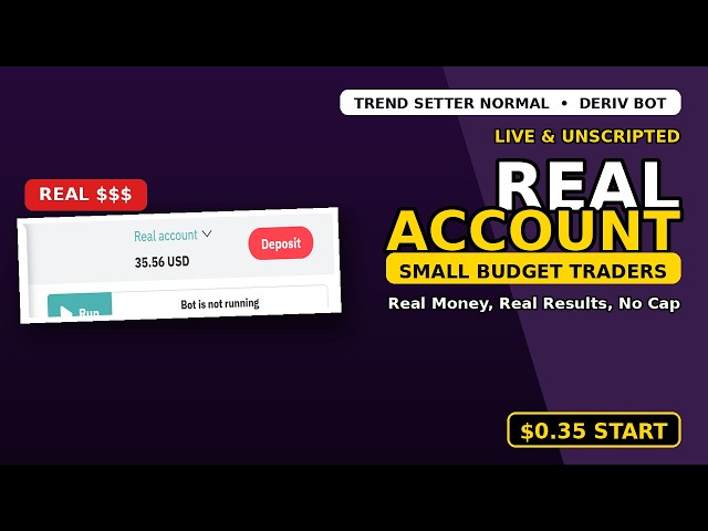 Promotable Deriv Bot - Trend Setter Normal Deriv Bot | Profitable Real Account Deriv Bot