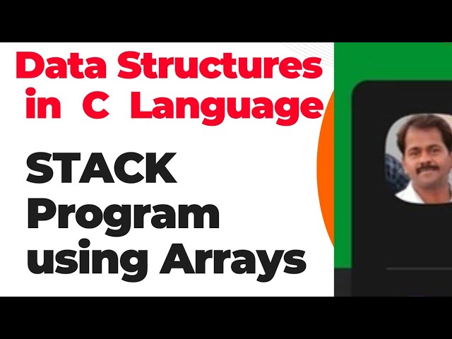 Stack Program using Arrays in C Language