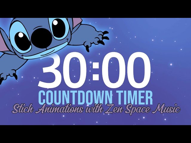 Stitch in Space - 30 Minute Countdown Timer | Atmospheric Music + Stitch Animations