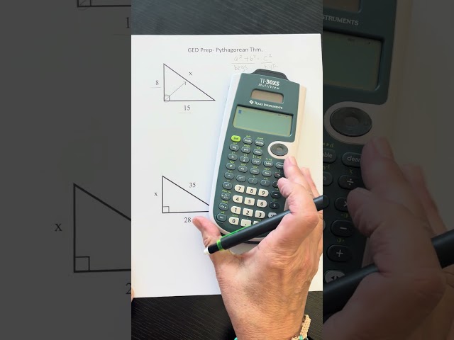 GED Prep- Pythagorean Theorem #hiset #ged