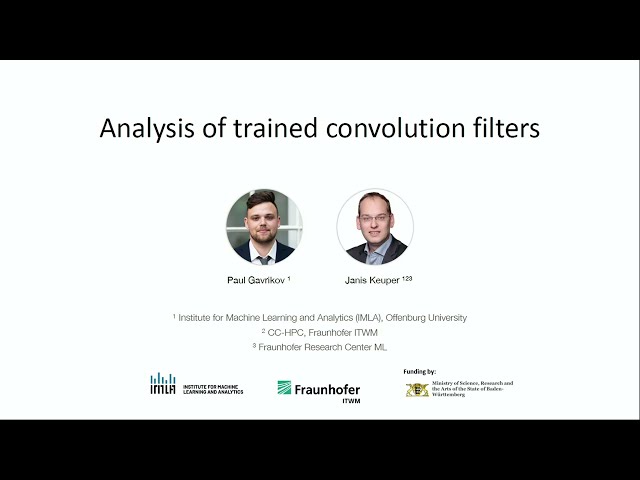 P. Gavrikov - Analysis of Trained Convolution Filters - Deep Learn Summer School, Gran Canaria 2022