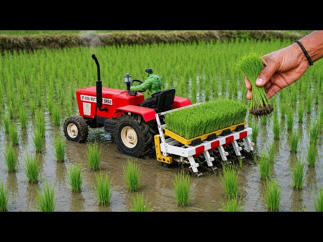 Most Creative Scientific Idea | DIY Mini Tractor Can Rotivator Real In Mud | science project