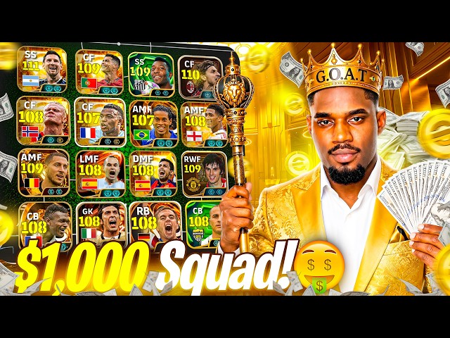I SPEANT $1,000 ON THIS SQUAD…🤯Prof BOF Builds THE MOST EXPENSIVE eFootball Squad EVER 🤑