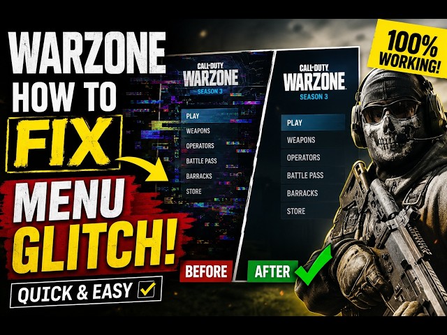 HOW TO FIX THE WARZONE MENU GLITCH FAST! 😳🔥 #Warzone #COD #gaming