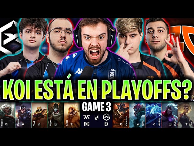 IBAI GOES CRAZY IN THIS HISTORIC MATCH! 😱KOI TO PLAYOFFS?🔥 | GX vs FNC Game 3 LEC SUMMER 2026