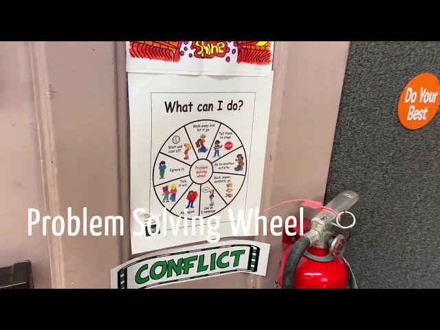 Calm Down Corner & Problem Solving Wheel PE Ideas