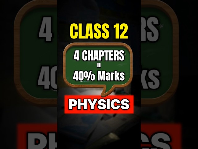 Class 12 Physics: High Weightage Chapters to Score 95%+ | #shorts