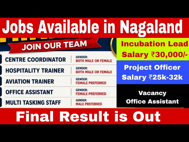 Latest job vacancies in Nagaland 
