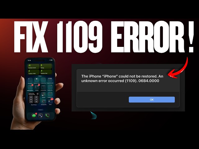 How to Fix Error 1109 During Restore/Update of iPhone