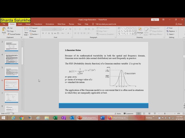 Image Restoration part1 noise model