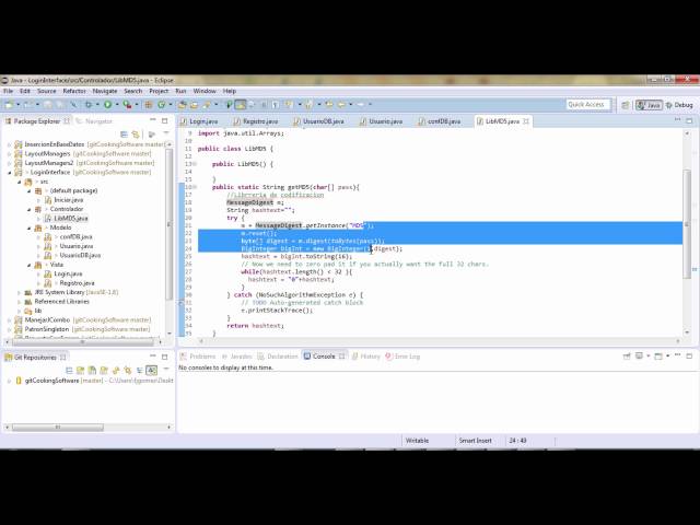 JAVA SWING  - Login Interface. Paso 7- TU PROFESOR - COOKING SOFTWARE