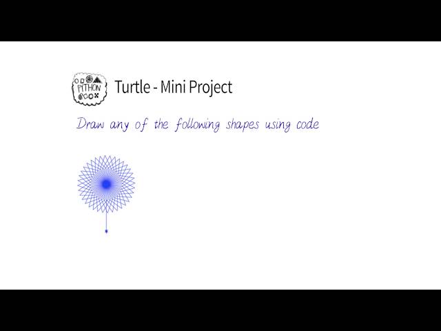 المشروع المصغر لـ Turtle - أسس البرمجة باستخدام Python