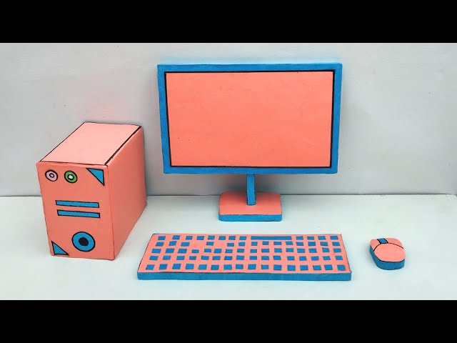 How to make a cardboard computer | DIY Mini computer | Cardboard computer