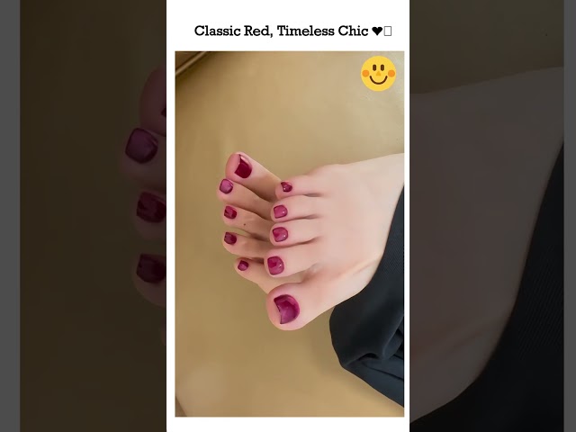 🍒 Cherry Red Toe Nail Polish | Beautiful, Bold & Timeless Pedicure Glam 💅👡✨ #chictoes #glamlooks
