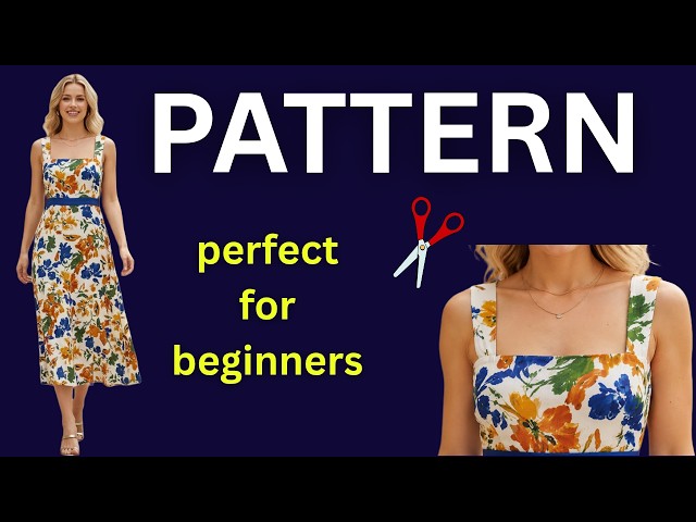 From Basic to Beautiful: Square Neck Dress Pattern | Easy Sewing #Sewing #PatternMaking #DIY