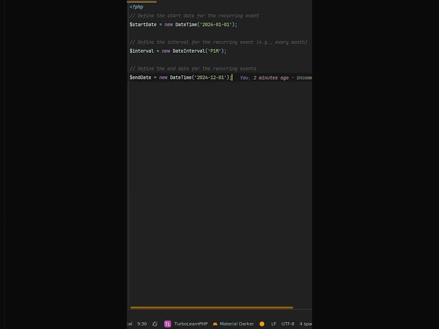 How to use dateperiod for recurring events scheduling? #harness php’s #time manipulation with