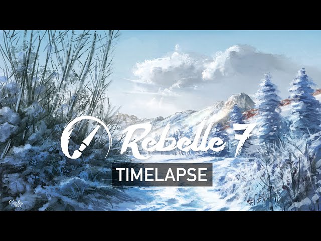 Snowy Landscape - Rebelle 7 Timelapse