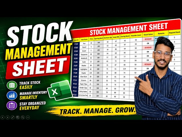 How to Create an Automated Stock Management Sheet in Excel