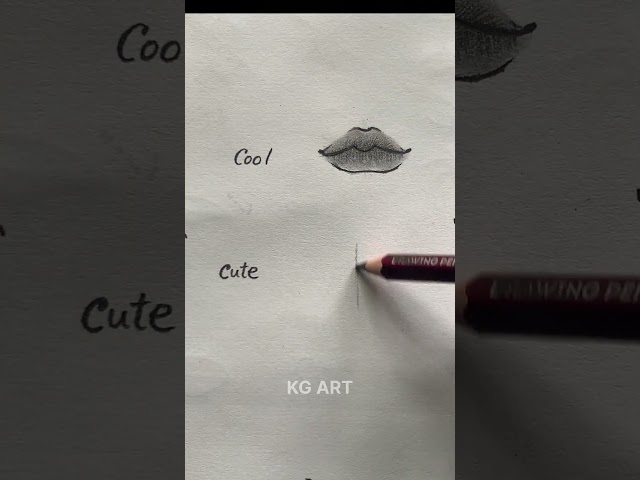 Drawing easy Lips 👄 Cool and cute #drawing #tutorial #howtodraw #sketch #art #shorts