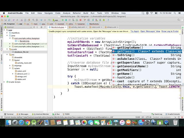 Java - Text File Database  | Hangman Android App