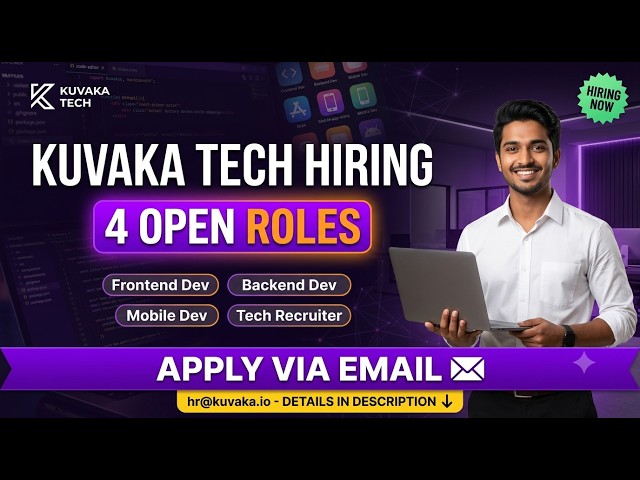 Kuvaka Tech Hiring 4 Roles | Frontend, Backend, Mobile, Recruiter #freshersjobs #itjobs #btechjobs