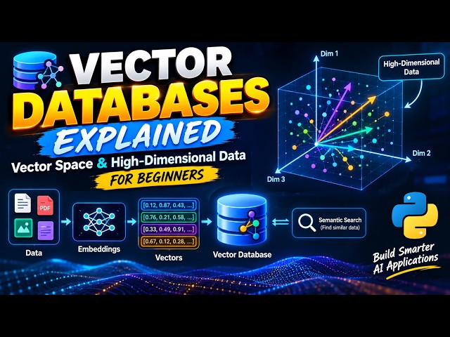 Vector Databases Explained 🚀 | Vector Space & High-Dimensional Data for Beginners (2026)