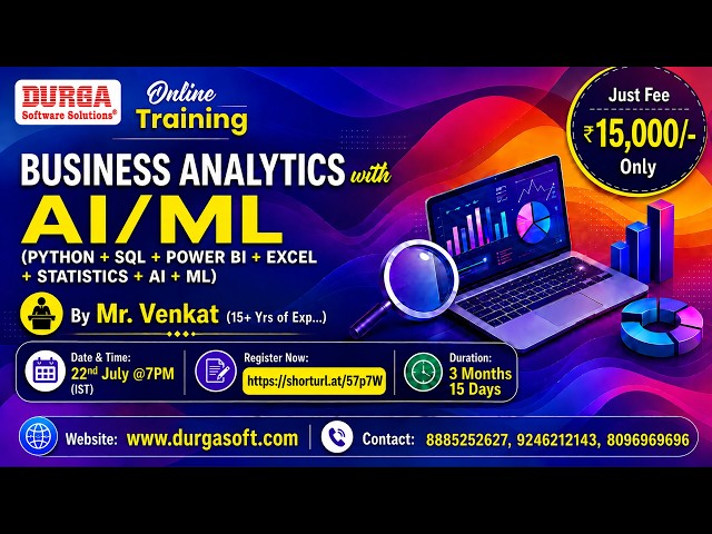 BUSINESS ANALYTICS with AI/ML Online Training @ DURGASOFT
