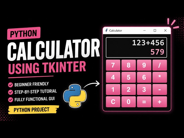 Python Tkinter Calculator Project 🧮 | Beginner Friendly GUI App (Step-by-Step Tutorial)