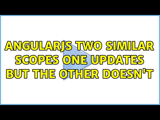 Angularjs two similar scopes one updates but the other doesn't