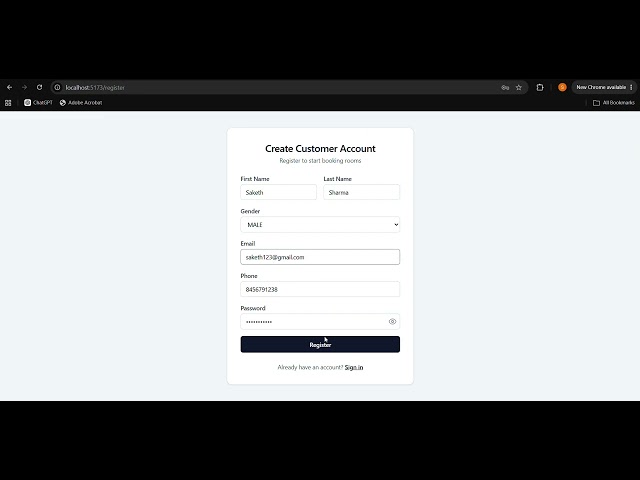 Hotel Reservation Engine Project Demonstration | Spring Boot  @infotact-solutions