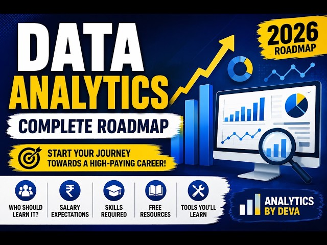 🚀 Data Analytics Roadmap 2026 | Complete Beginner’s Guide | Excel, SQL, Power BI & Python